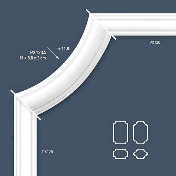 Vuori- ja puolipaneelilista Orac Decor AXXENT PX120A tyyli ajaton / klassinen