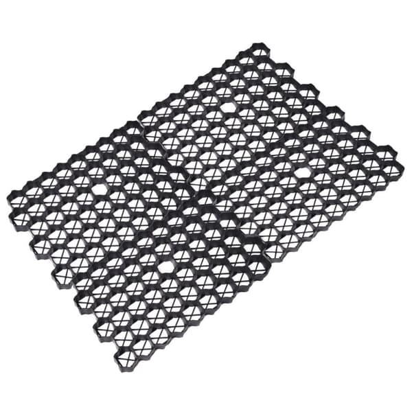 vidaXL Gressarmeringsmatter 16 stk svart 60x40x3 cm plast