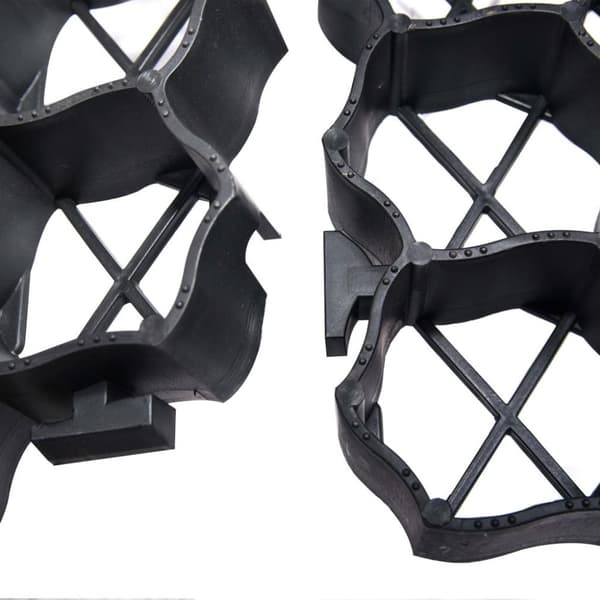 vidaXL Gressarmeringsmatter 16 stk svart 60x40x3 cm plast