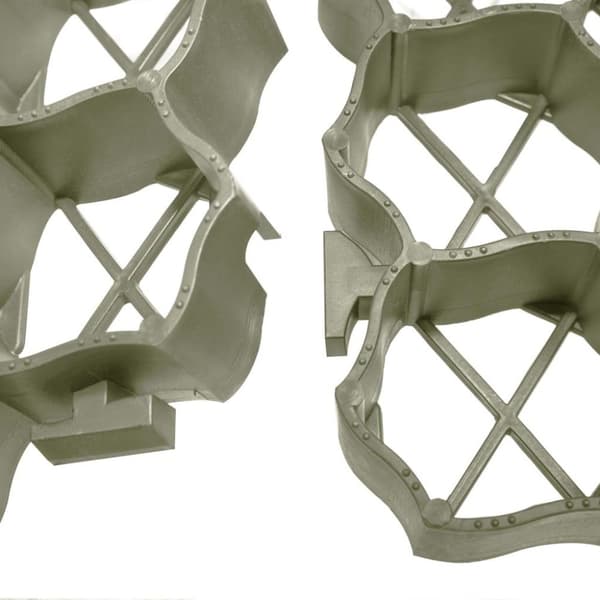 vidaXL græsgitter 16 stk. 60x40x3 cm plastik grøn