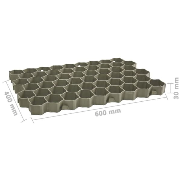 vidaXL græsgitter 16 stk. 60x40x3 cm plastik grøn