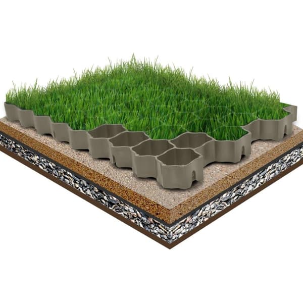 vidaXL græsgitter 16 stk. 60x40x3 cm plastik grøn