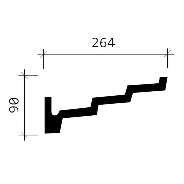 Stuklister Profhome 150145-box 1 kasse med 2 lister 4 m