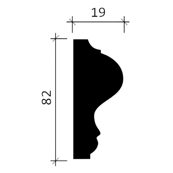 Vägglister Profhome 151303-box 1 låda innehåller 12 lister 24 m