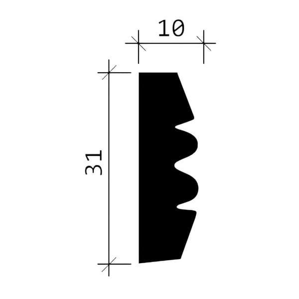Væglister Profhome 151306-box 1 kasse med 36 lister 72 m