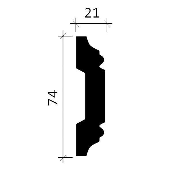 Vägglister Profhome 151309-box 1 låda innehåller 6 lister 12 m