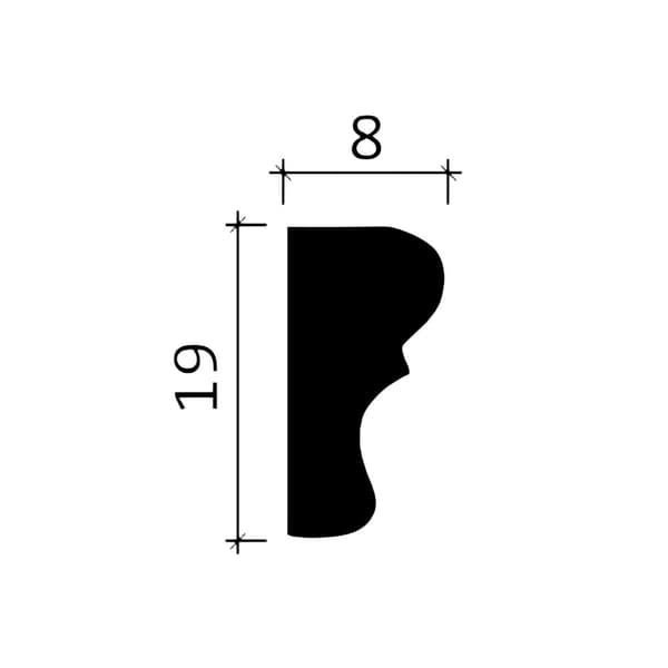 Væglister Profhome 151321-box 1 kasse med 48 lister 96 m