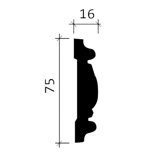 Væglister Profhome 151335-box 1 kasse med 8 lister 16 m