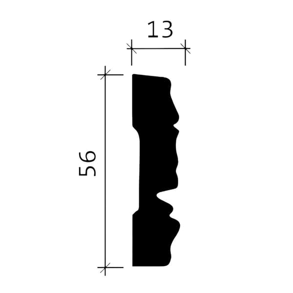 Væglister Profhome 151339-box 1 kasse med 24 lister 48 m