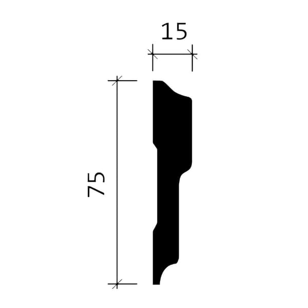 Væglister Profhome 151342-box 1 kasse med 18 lister 36 m