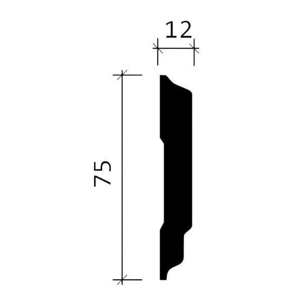 Vägglister Profhome 151343-box 1 låda innehåller 12 lister 24 m