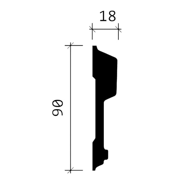 Vägglister Profhome 151344-box 1 låda innehåller 16 lister 32 m