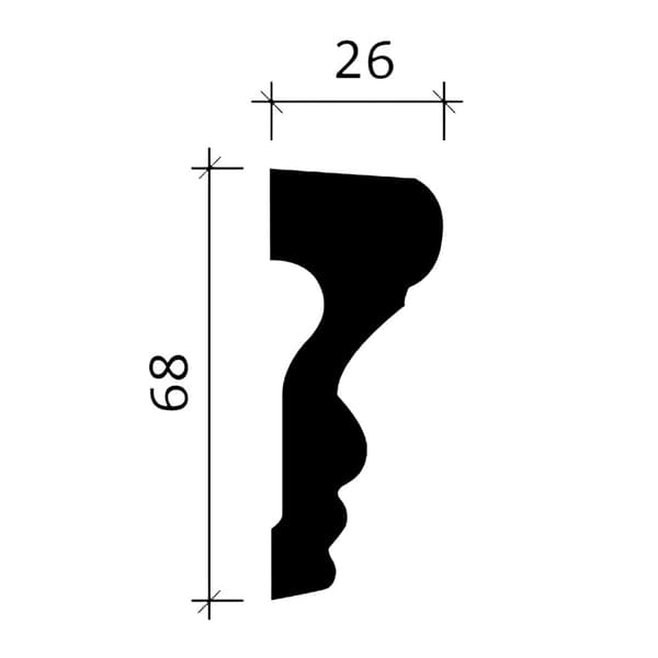Væglister Profhome 151354-box 1 kasse med 10 lister 20 m