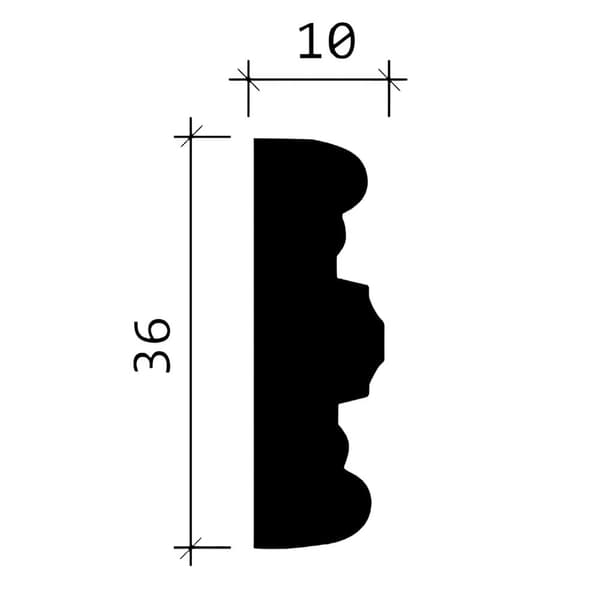 Væglister Profhome 151359-box 1 kasse med 30 lister 60 m