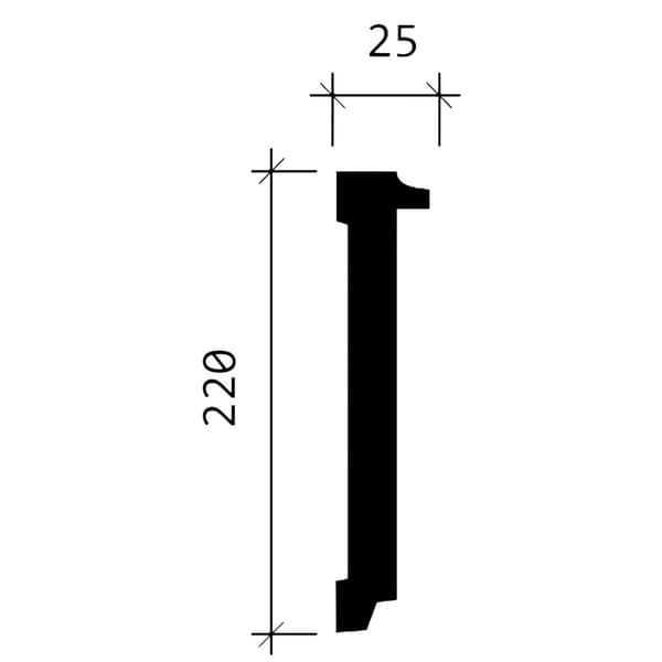 Væglister Profhome 151380-box 1 kasse med 6 lister 12 m