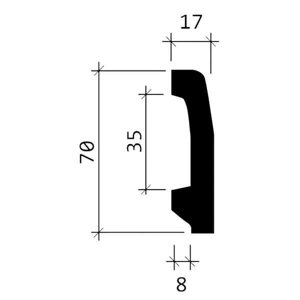 Golvlister Profhome 153106-box 1 låda innehåller 12 lister 24 m