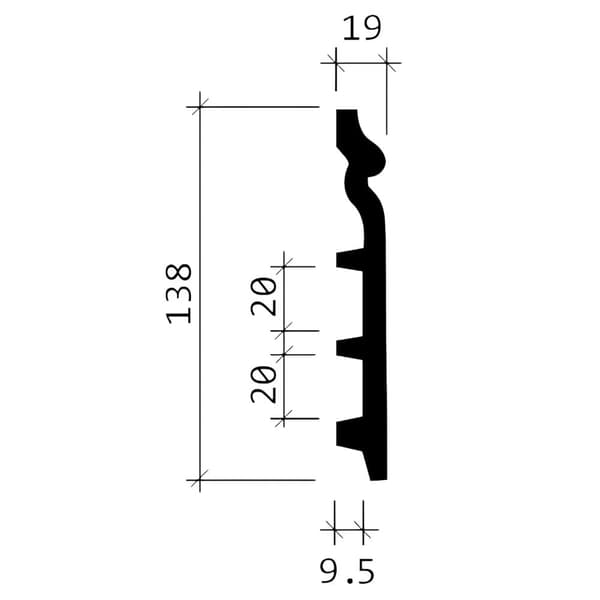 Golvlister Profhome 153110-box 1 låda innehåller 10 lister 20 m