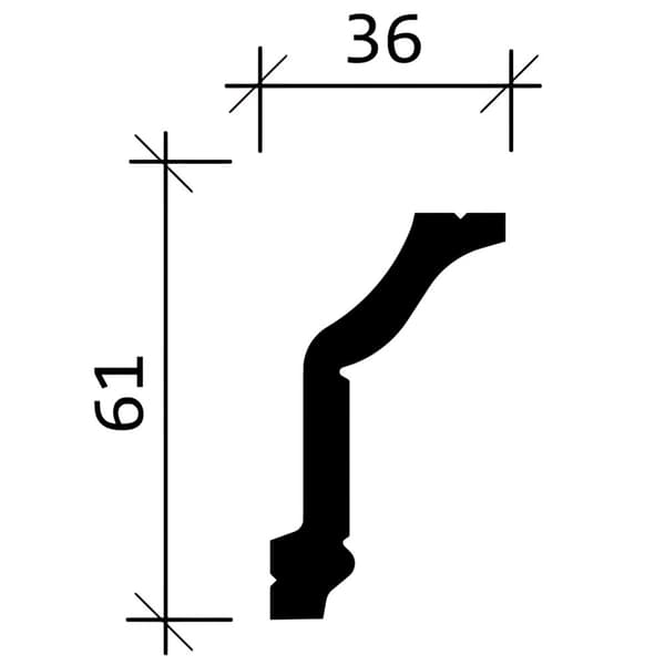 Stuklister Profhome 650174-box 1 kasse med 21 lister 42 m