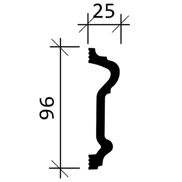 Vägglister Profhome 651307-box 1 låda innehåller 12 lister 24 m