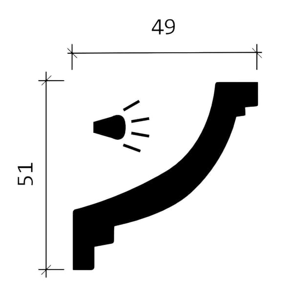 Stuklister Profhome 150215-box 1 kasse med 9 lister 18 m