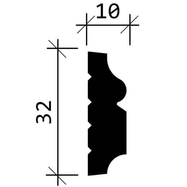 Vägglister Profhome 651323-box 1 låda innehåller 10 lister 20 m
