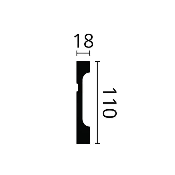 Jalkalista NMC WALLSTYL FD11-box 1 laatikko kanssa 13 listat 26 m
