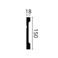 Miniatyrbillede 3 af 11: Fodlister NMC WALLSTYL FD15-box 1 kasse med 8 lister 16 m