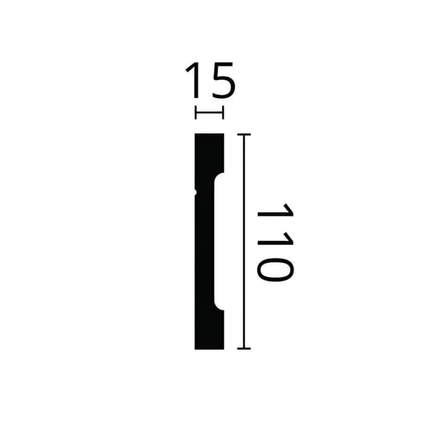 Jalkalista NMC WALLSTYL FD2-box 1 laatikko kanssa 13 listat 26 m