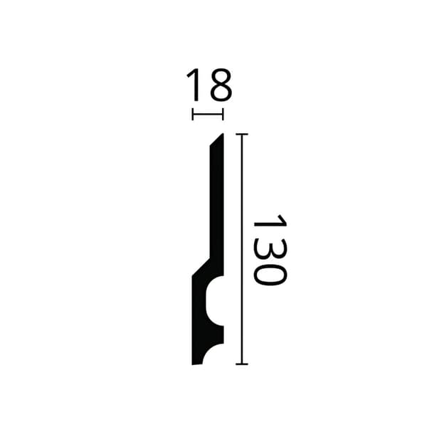 Jalkalista NMC WALLSTYL FD22-box 1 laatikko kanssa 12 listat 24 m