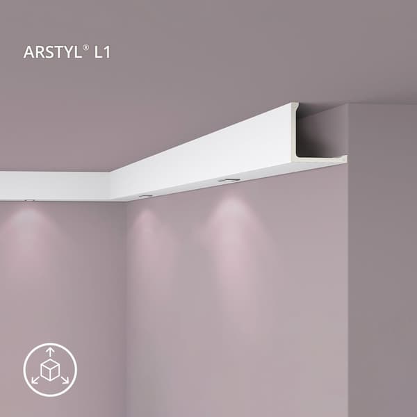 Täcklist NMC ARSTYL L1-box 1 låda innehåller 8 lister 16 m