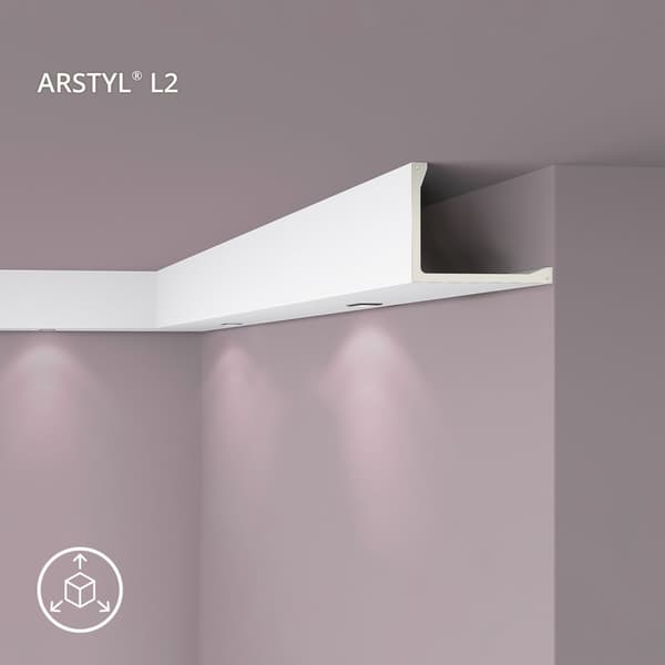 Täcklist NMC ARSTYL L2-box 1 låda innehåller 3 lister 6 m