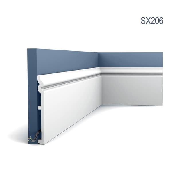 Jalkalista Orac Decor LUXXUS SX206-box 1 laatikko kanssa 9 listat 18 m