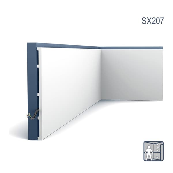 Jalkalista Orac Decor MODERN SX207-box 1 laatikko kanssa 10 listat 20 m