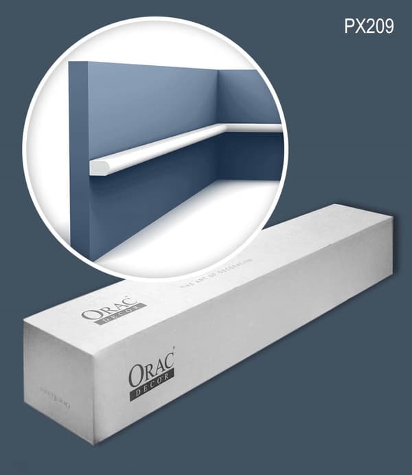 Peitelista Orac Decor MODERN PX209-box 1 laatikko kanssa 70 listat 140 m