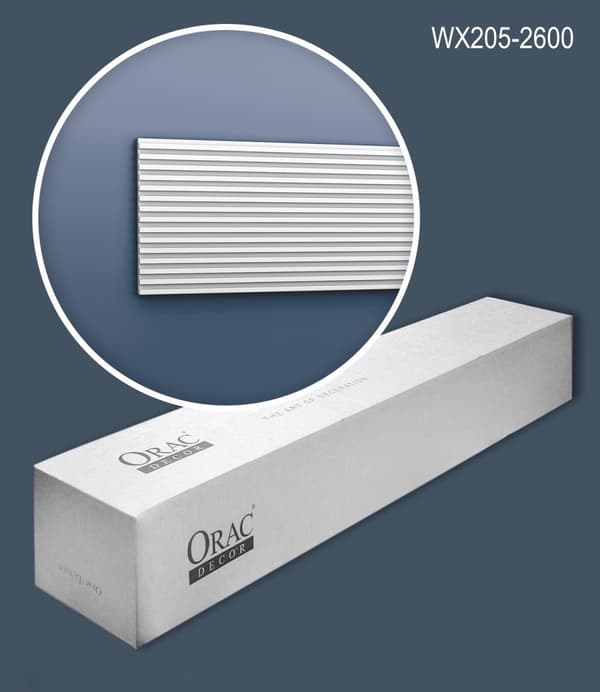 3D-väggpanel Orac Decor MODERN WX205-2600-box 1 låda innehåller 7 paneler 18,2 m