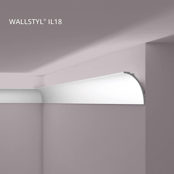 Taklister  NMC WALLSTYL IL18-box 1 låda innehåller 4 lister 8 m