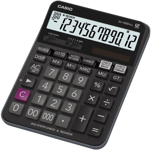Bordsräknare CASIO DJ-120D Plus svart