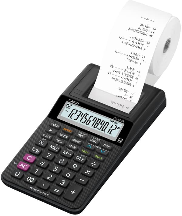 Remsräknare CASIO HR-8RCE svart Svart