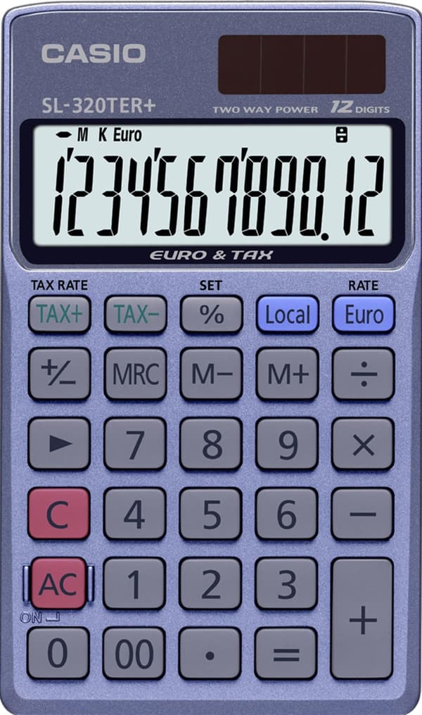 Miniräknare CASIO SL-320TER+ Blå