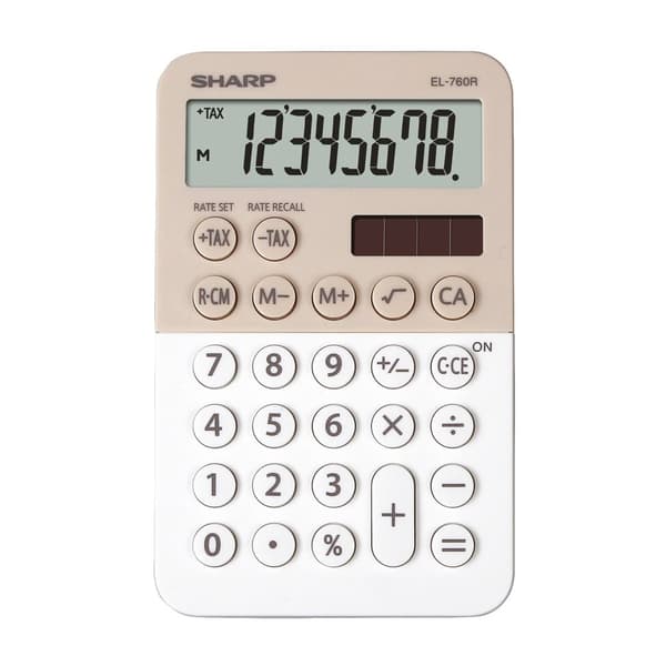 Lommeregner EL760RBLA Hvid/Beige Beige, Hvid
