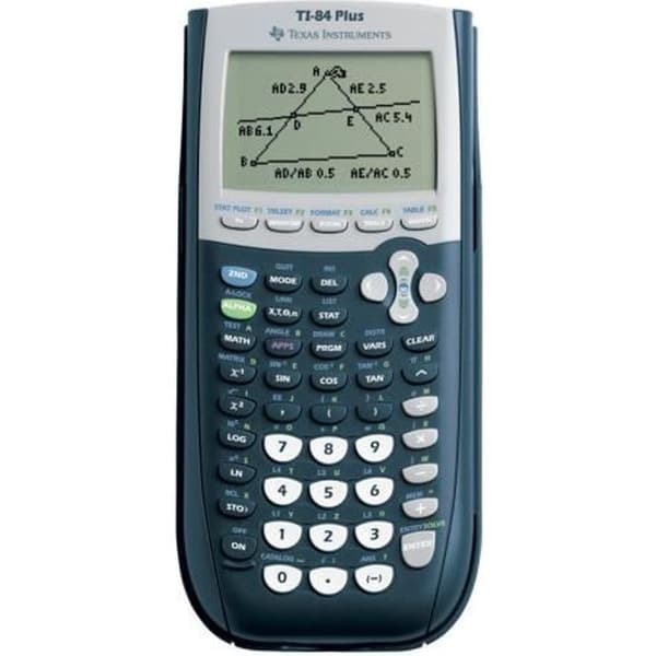 Texas Instruments TI-84 Plus 10-siffrig USB Graphing Calculator + 2 batteriexponenter, minnesbackupbatteri