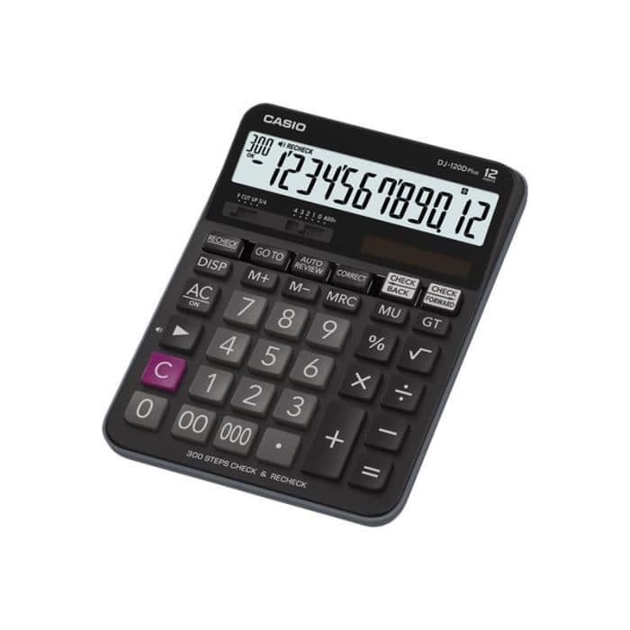 Casio DJ-120D Plus - Desktop-kalkylator - 12 siffror - solpanel, batteri