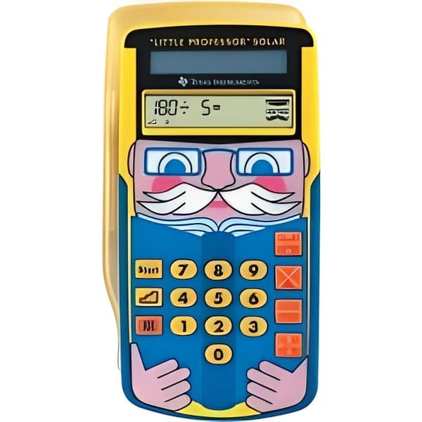 Pedagogisk kalkylator - TEXAS INSTRUMENT - Little Professor - Grå - LCD - Solar/Batteri Multifärg