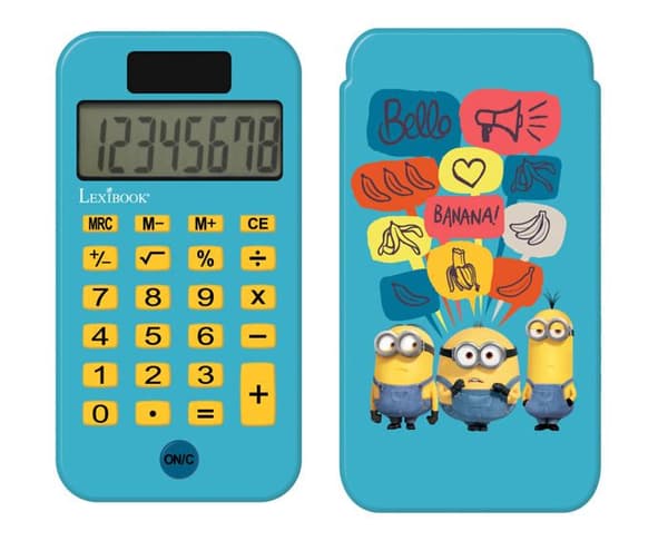 Fickräknare - Minions - 8 siffror - Solskyddsmedel - Skyddsöverdrag - Ekologiskt