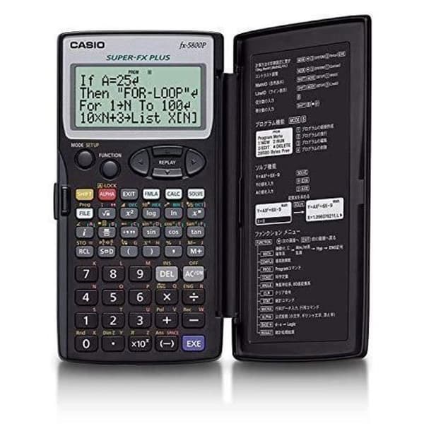 Programmerbar kalkylator - Casio - FX 5800 P - LCD-skärm - Bakgrundsbelysning - 200 g