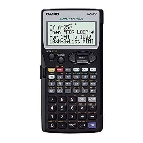 Programmerbar kalkylator - Casio - FX 5800 P - LCD-skärm - Bakgrundsbelysning - 200 g