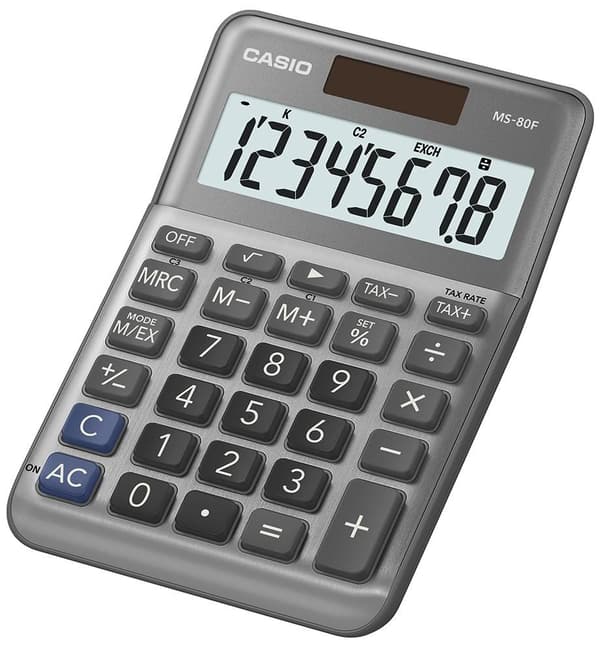 Bordsräknare CASIO MS-80F Grå