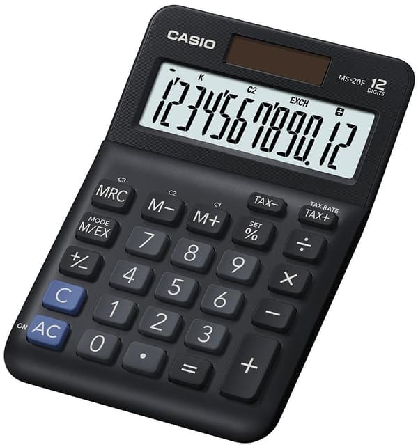 Bordsräknare CASIO MS-20F Svart