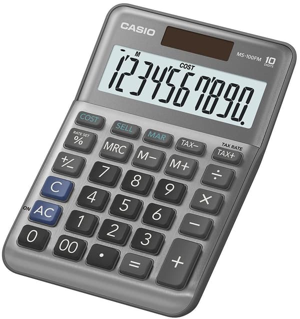 Bordsräknare CASIO MS-100FM Grå