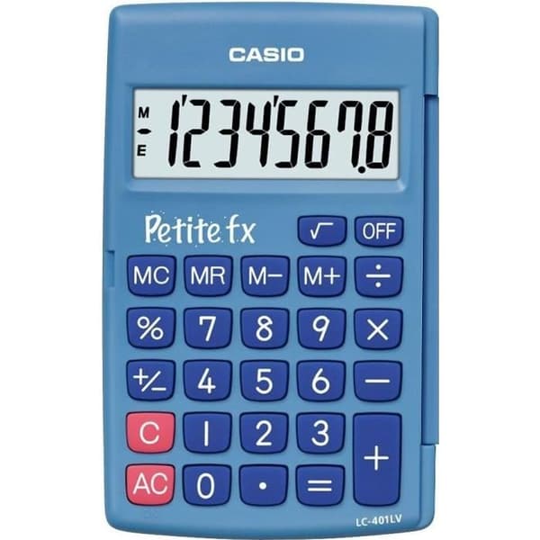 Casio PETITE FX-kalkylator - GRUNDSKOLA - BLÅ Blå